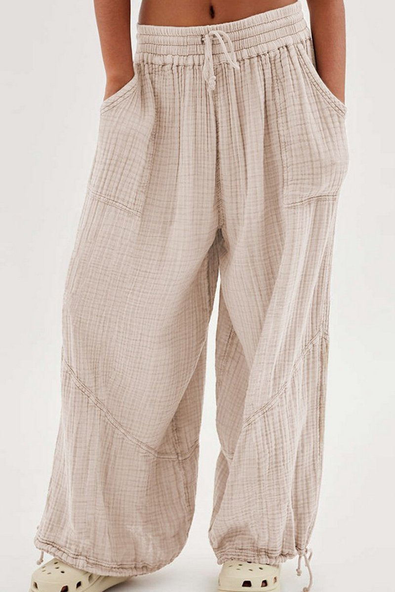 WOMEN DRAWSTRING COZY FALL AUTUM HOME LONG PANTS