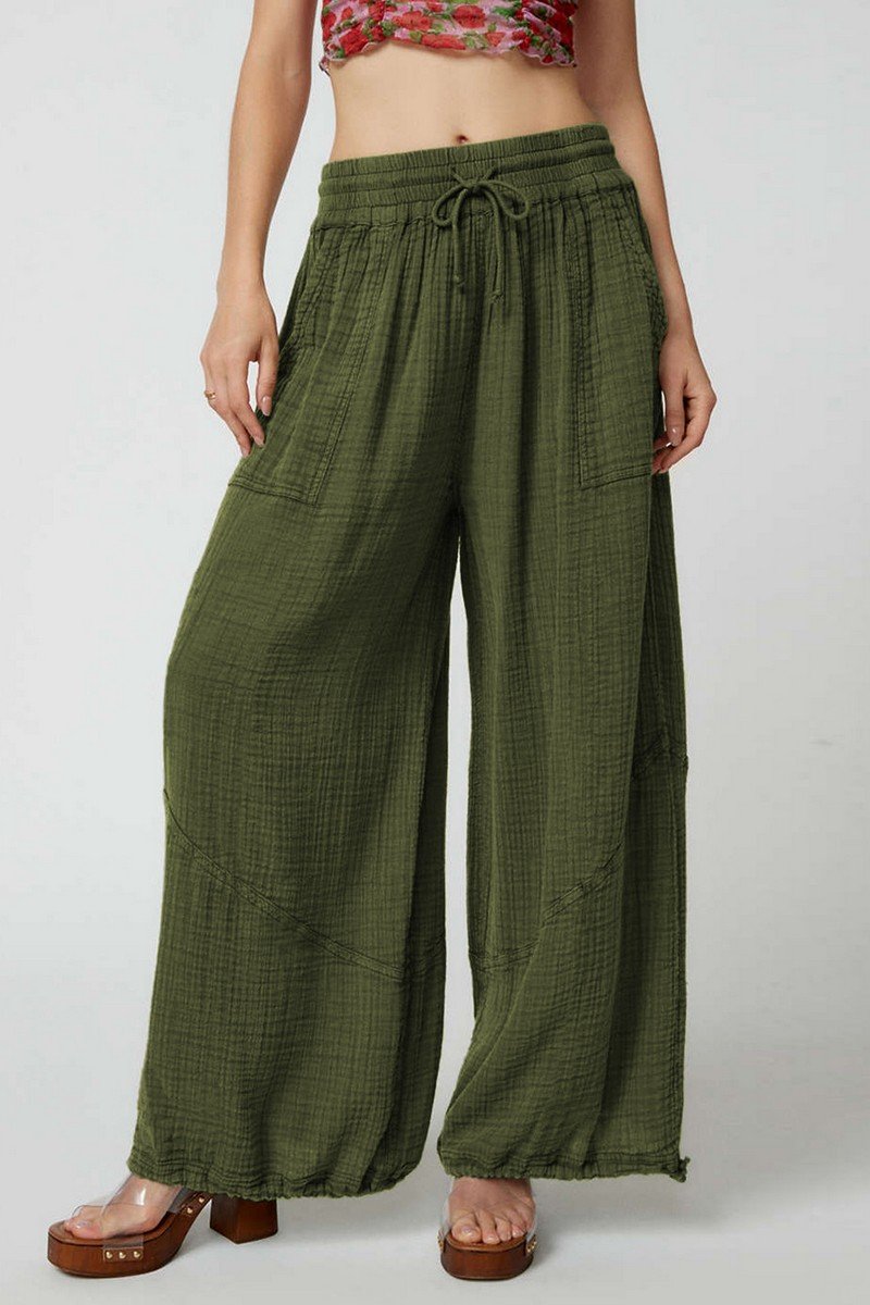 WOMEN DRAWSTRING COZY FALL AUTUM HOME LONG PANTS