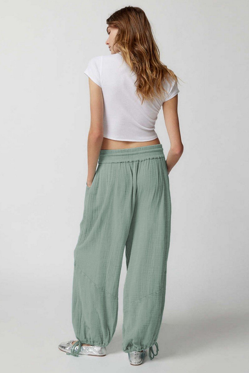 WOMEN DRAWSTRING COZY FALL AUTUM HOME LONG PANTS