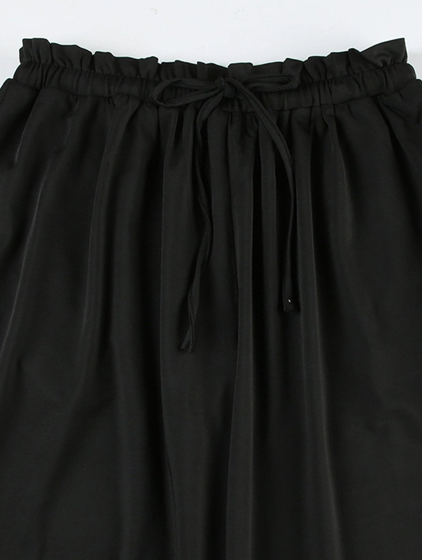 Solid color loose straight tube drop knit pants