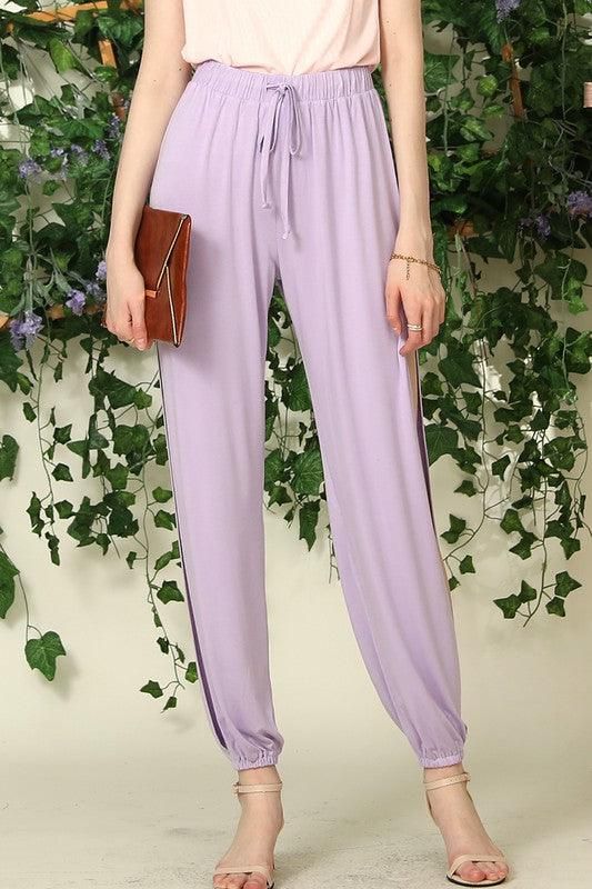 LOOSE FIT SIDE SLIT DETAILED LONG PANT - Doublju