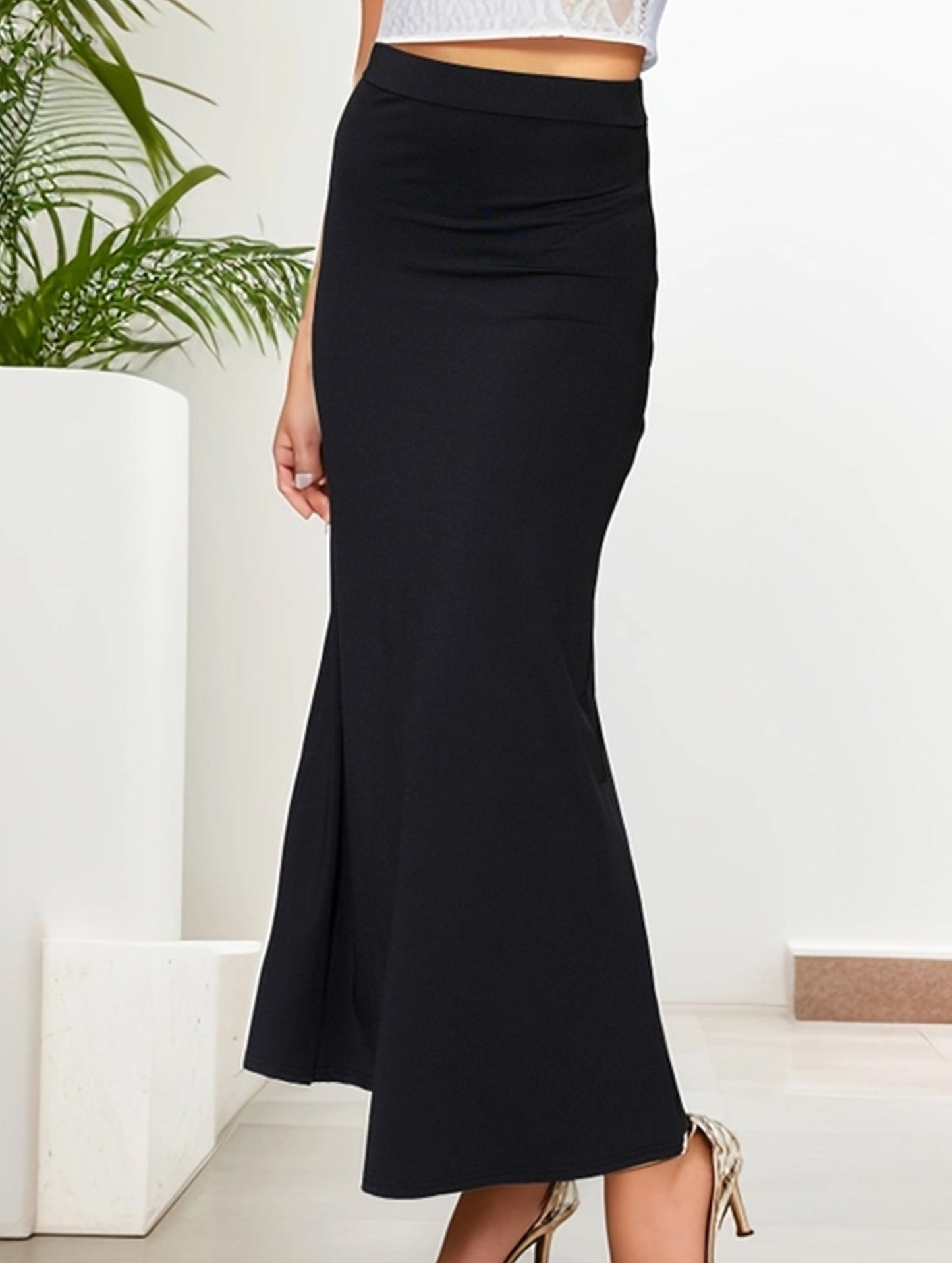FASHION SEXY BAG HIP PLEATED LONG SKIRT
