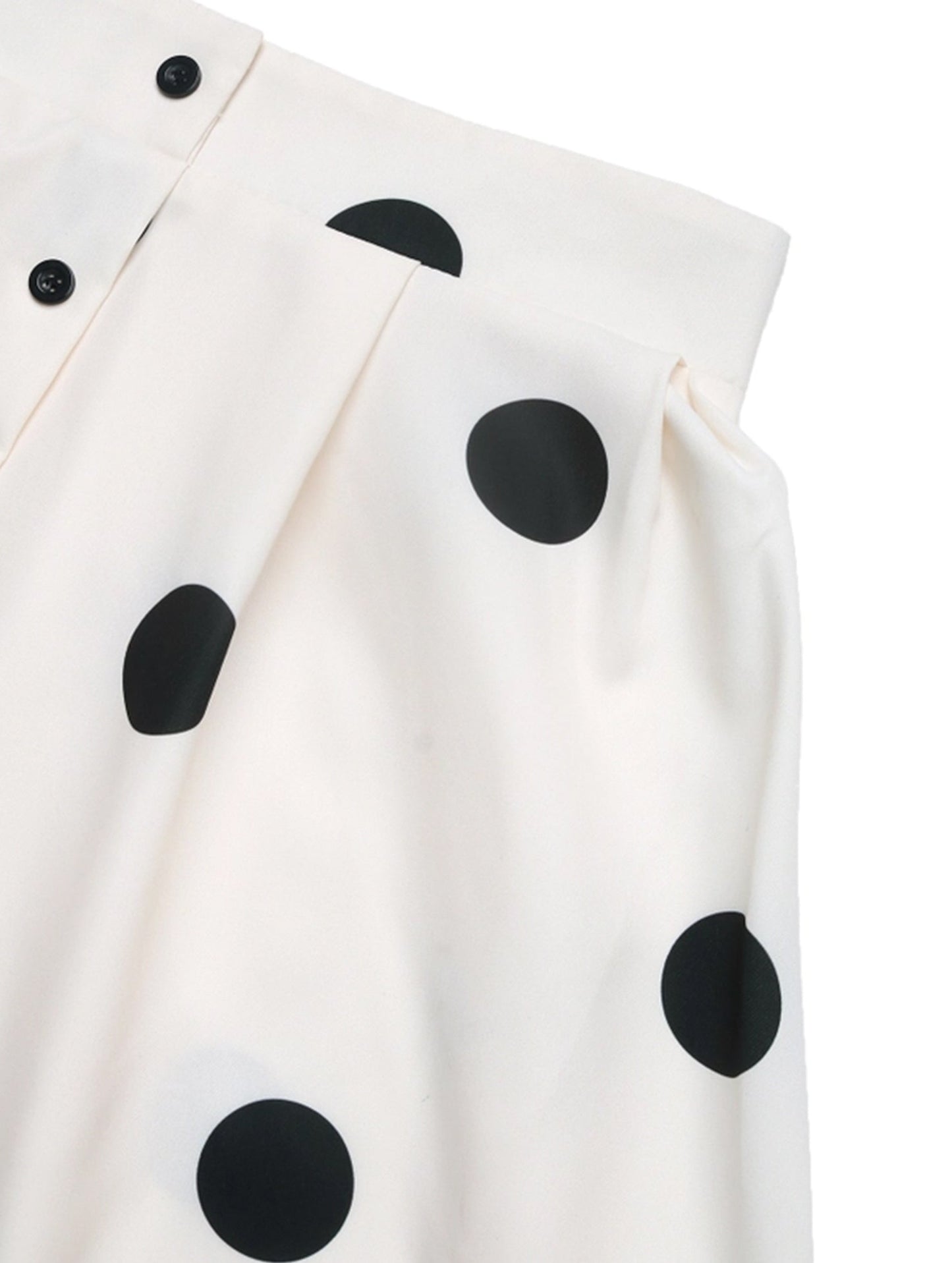 Polka dot printed retro elegant A-line skirt