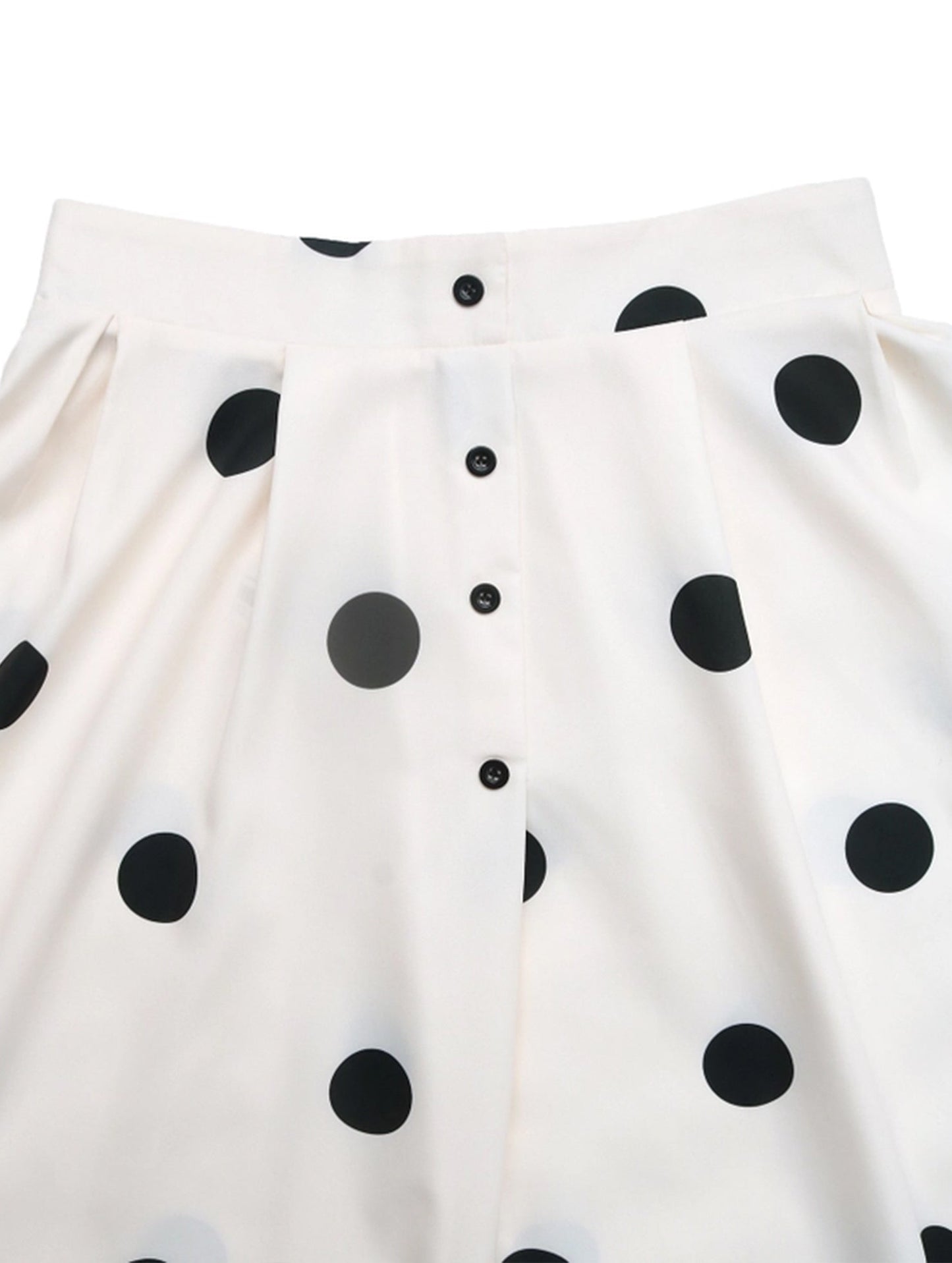 Polka dot printed retro elegant A-line skirt