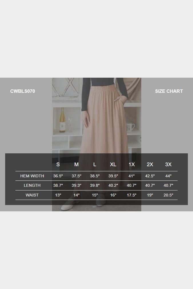 SIDE SLIT DETAILED MAXI LINEN SKIRT - Doublju