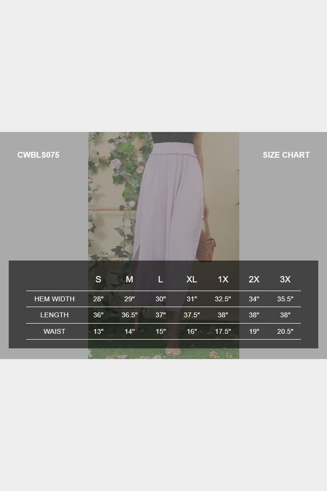 BANDED SMOCKING WAIST MAXI SKIRT WITH POCKET - Doublju