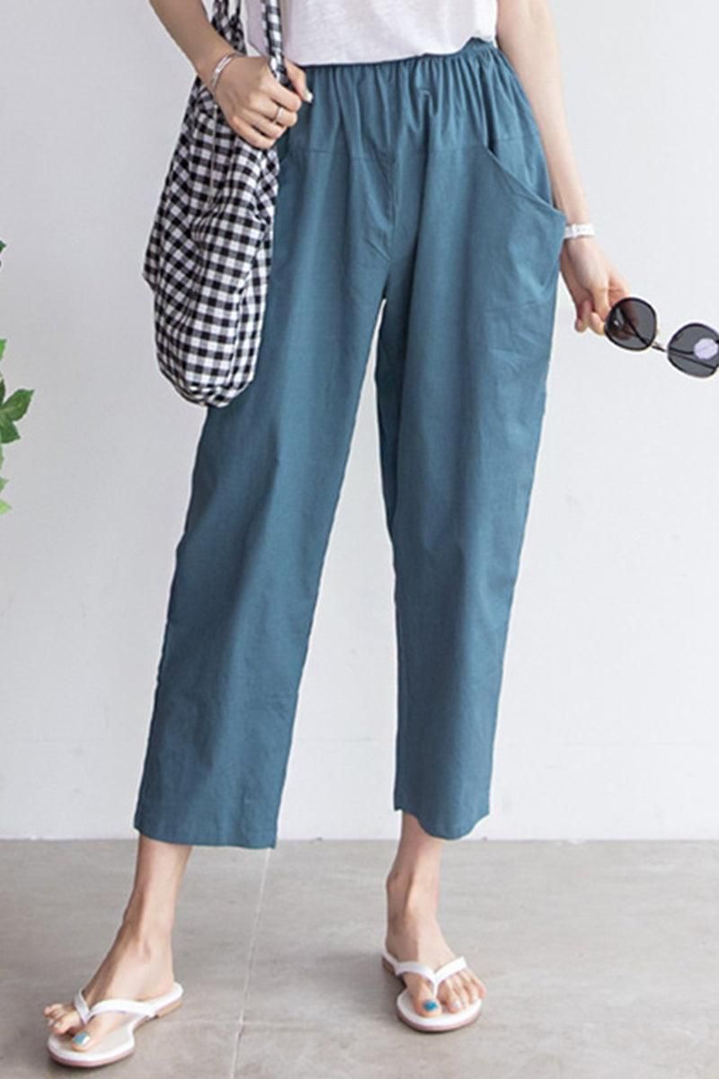 WAIST BANDING DAILY CAPRANTS - Doublju