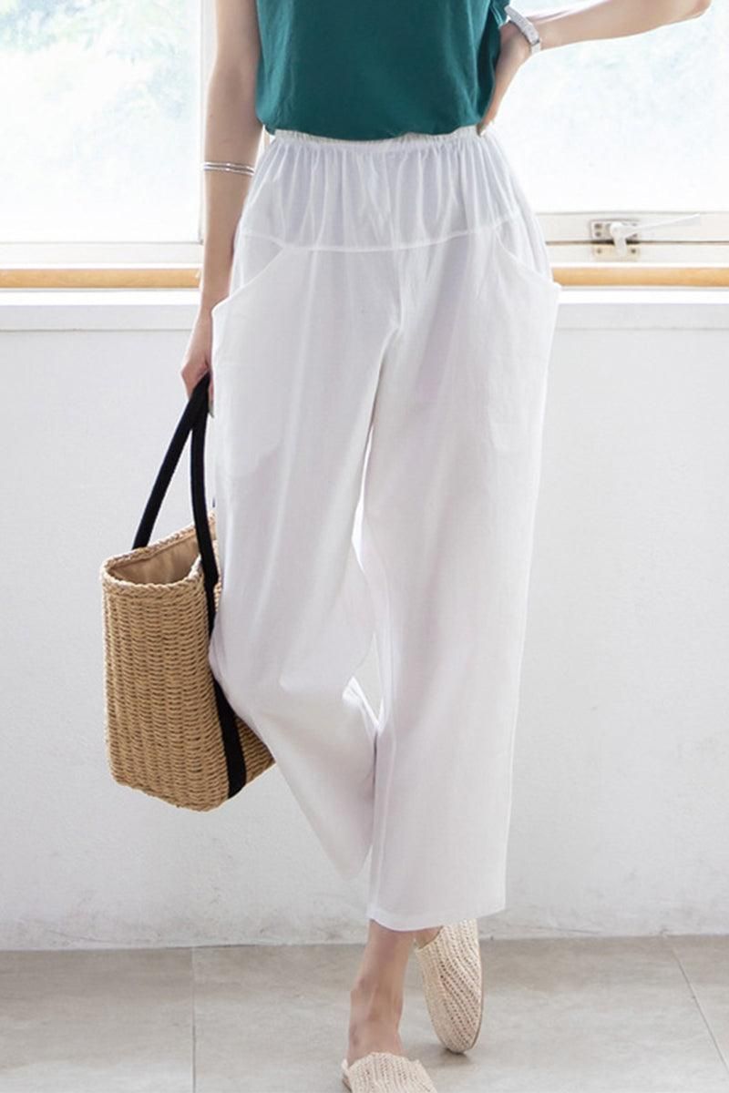 WAIST BANDING DAILY CAPRANTS - Doublju