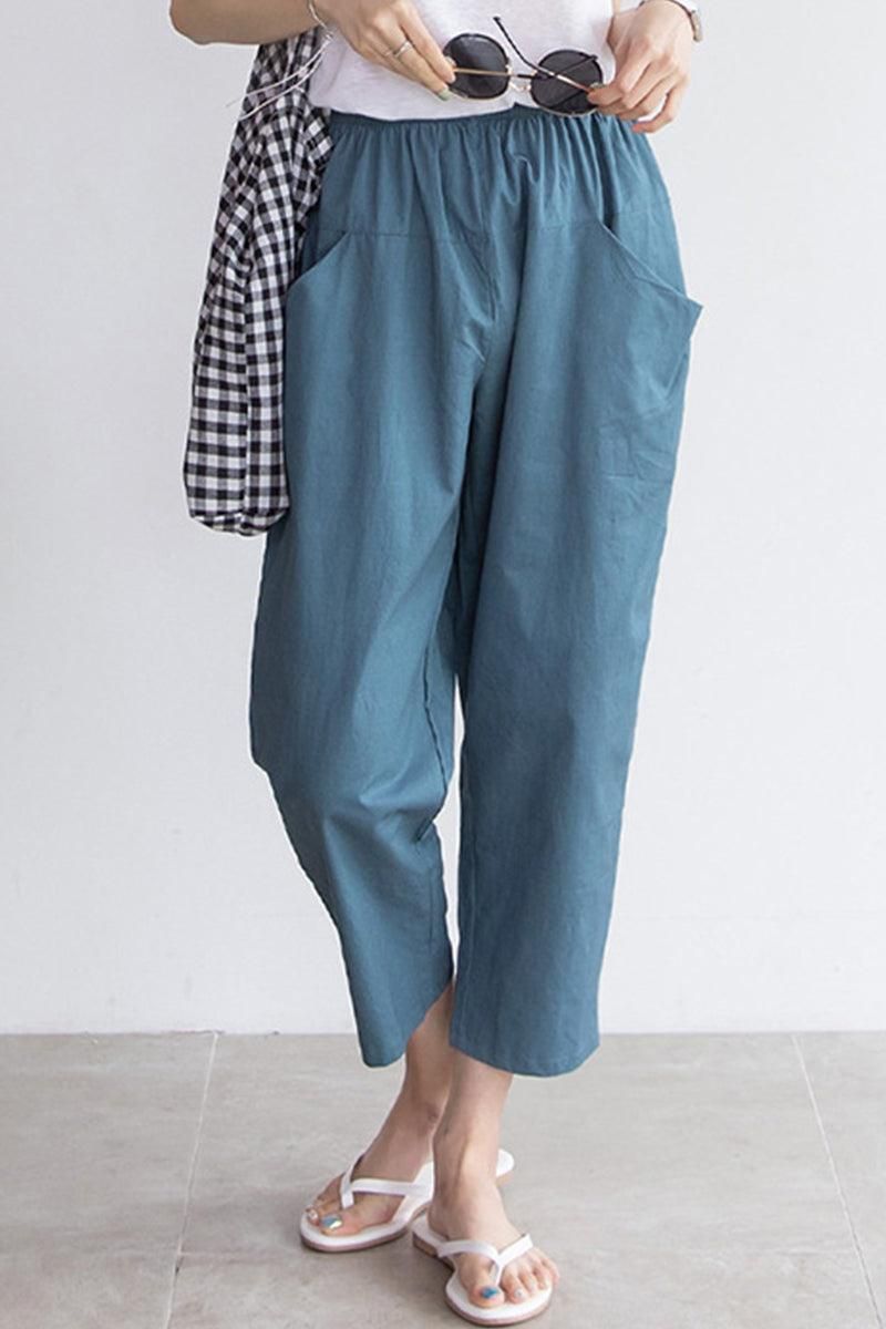 WAIST BANDING DAILY CAPRANTS - Doublju