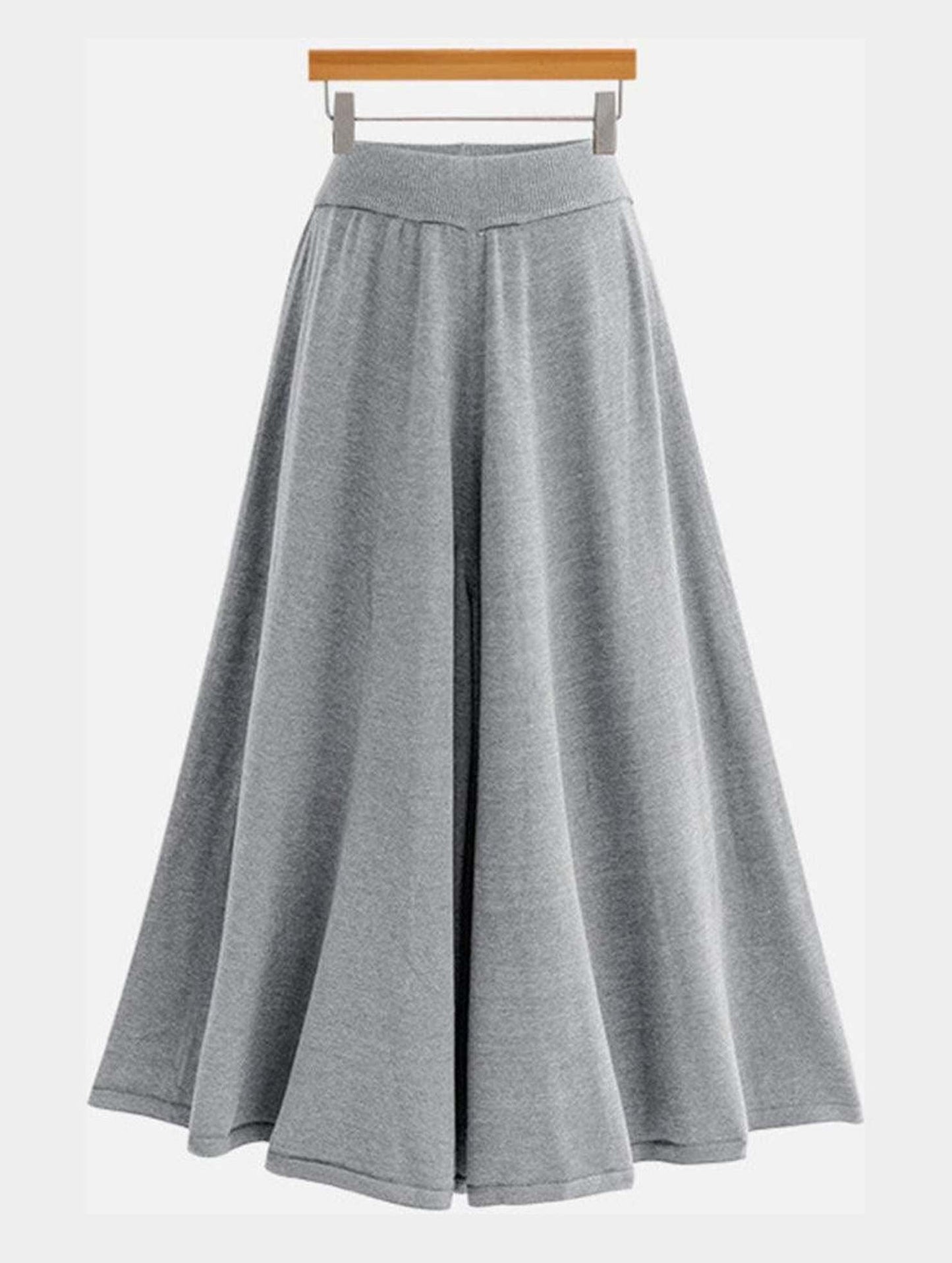 MIDI LENGTH HIGH WAIST CASUAL SKIRT - Doublju