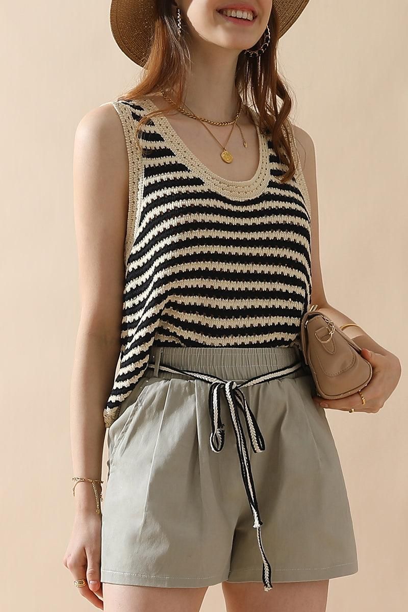 LINED DRAWSTRING WAIST LIGHTWEIGHT CASUAL SHORTS - Doublju