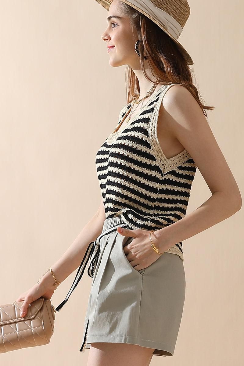 LINED DRAWSTRING WAIST LIGHTWEIGHT CASUAL SHORTS - Doublju