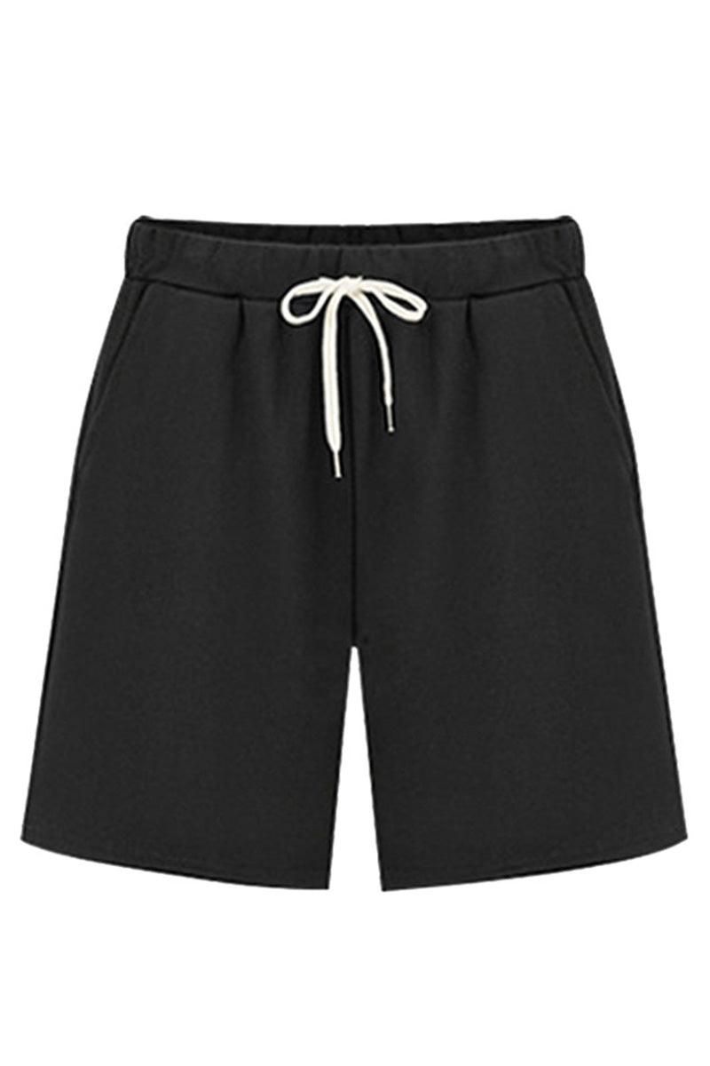ELASTIC WAIST CASUAL WOMEN SHORTS - Doublju