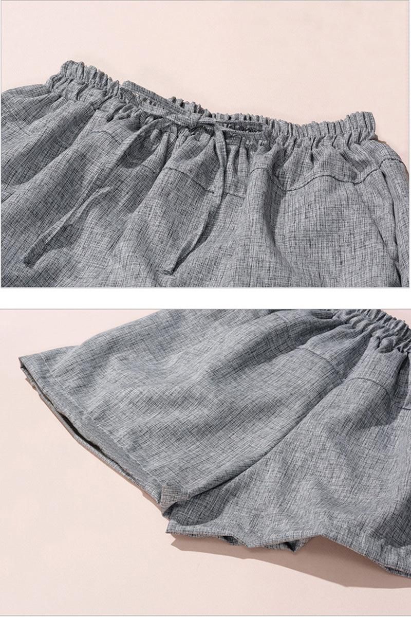 DRAWSTRING WAIST CASUAL DAILY SHORTS - Doublju