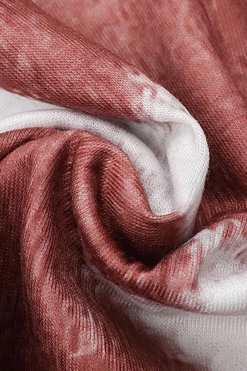 TIE-DYED DRAWSTRING LOOSE POCKET SHORTS - Doublju