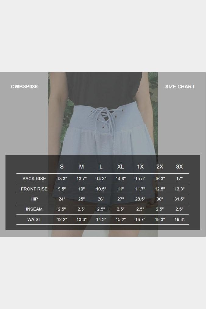HIGH WAIST RACE UP SHORT PANTS - Doublju