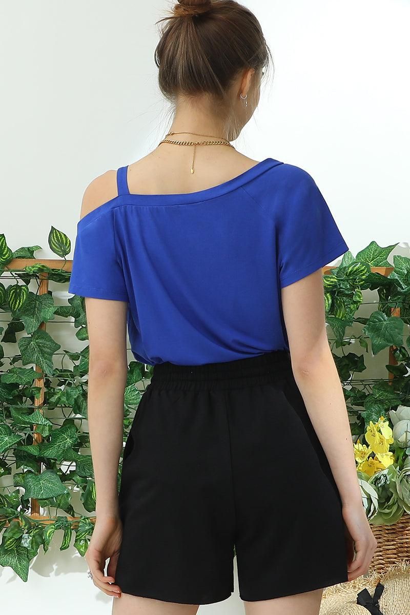 HIGH WAIST FRENCH TERRY PANTS WITH SIDE POCKETS - Doublju