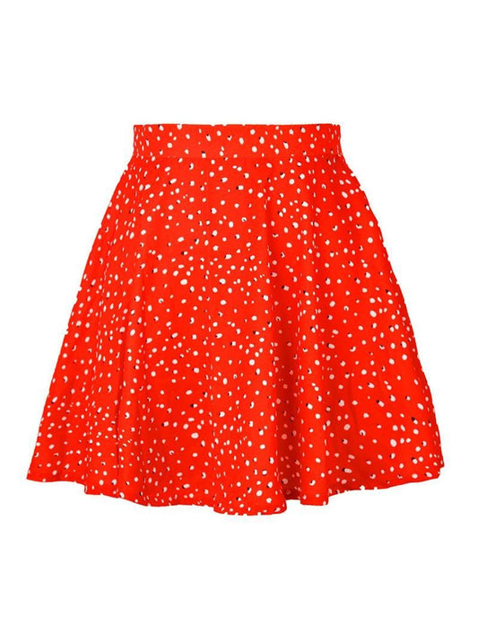 SUMMER HIGH WAISTED CHIFFON FLORAL MINI SKIRT - Doublju