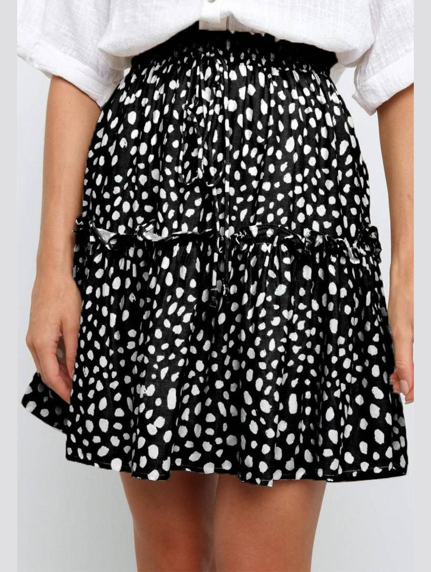 FLORAL A LINE SHORT PRINTING SKIRT FOR WOMEN - Doublju