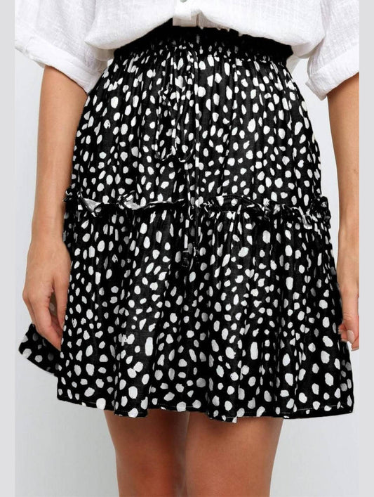 FLORAL A LINE SHORT PRINTING SKIRT FOR WOMEN - Doublju