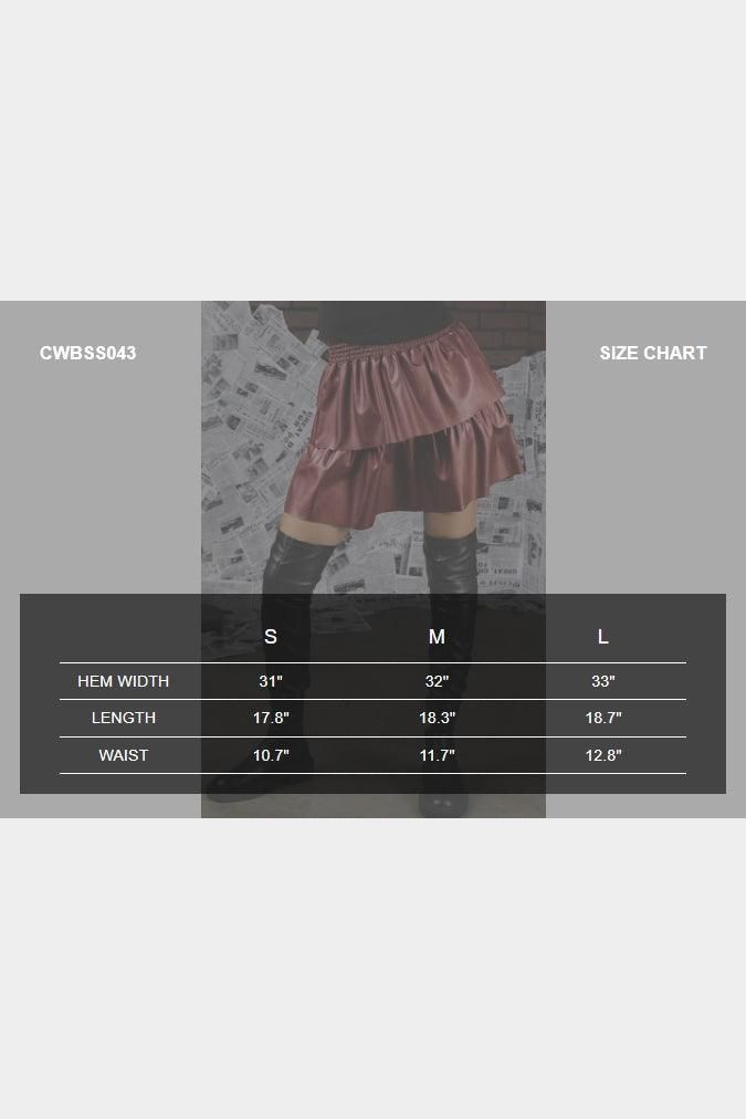 FAUX LAYERED SKIRT WITH SMOCKING WAIST DETAIL - Doublju