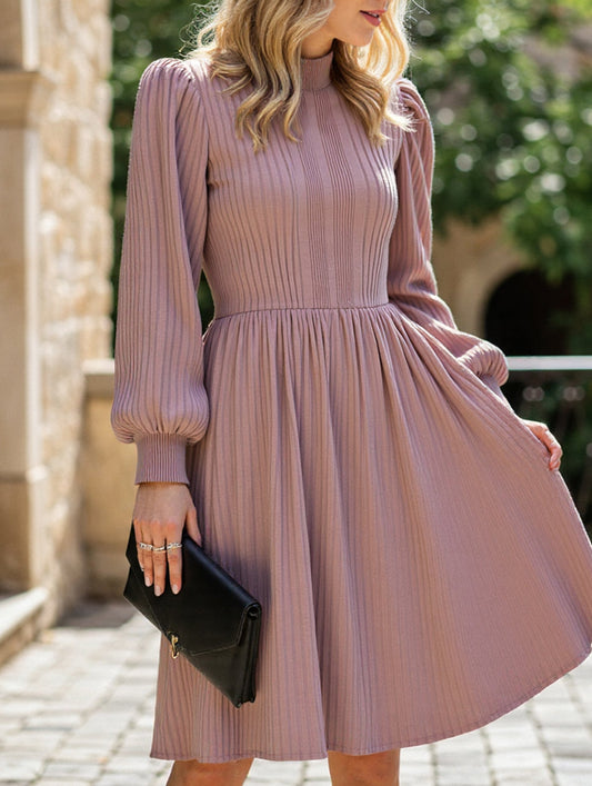 jacquard long-sleeved dress