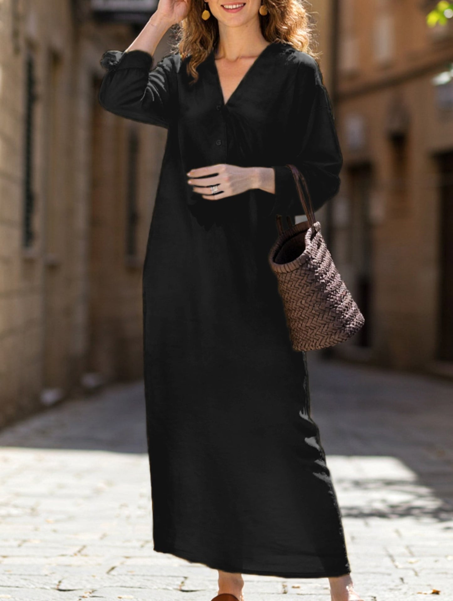 Casual long-sleeved robes and dresses