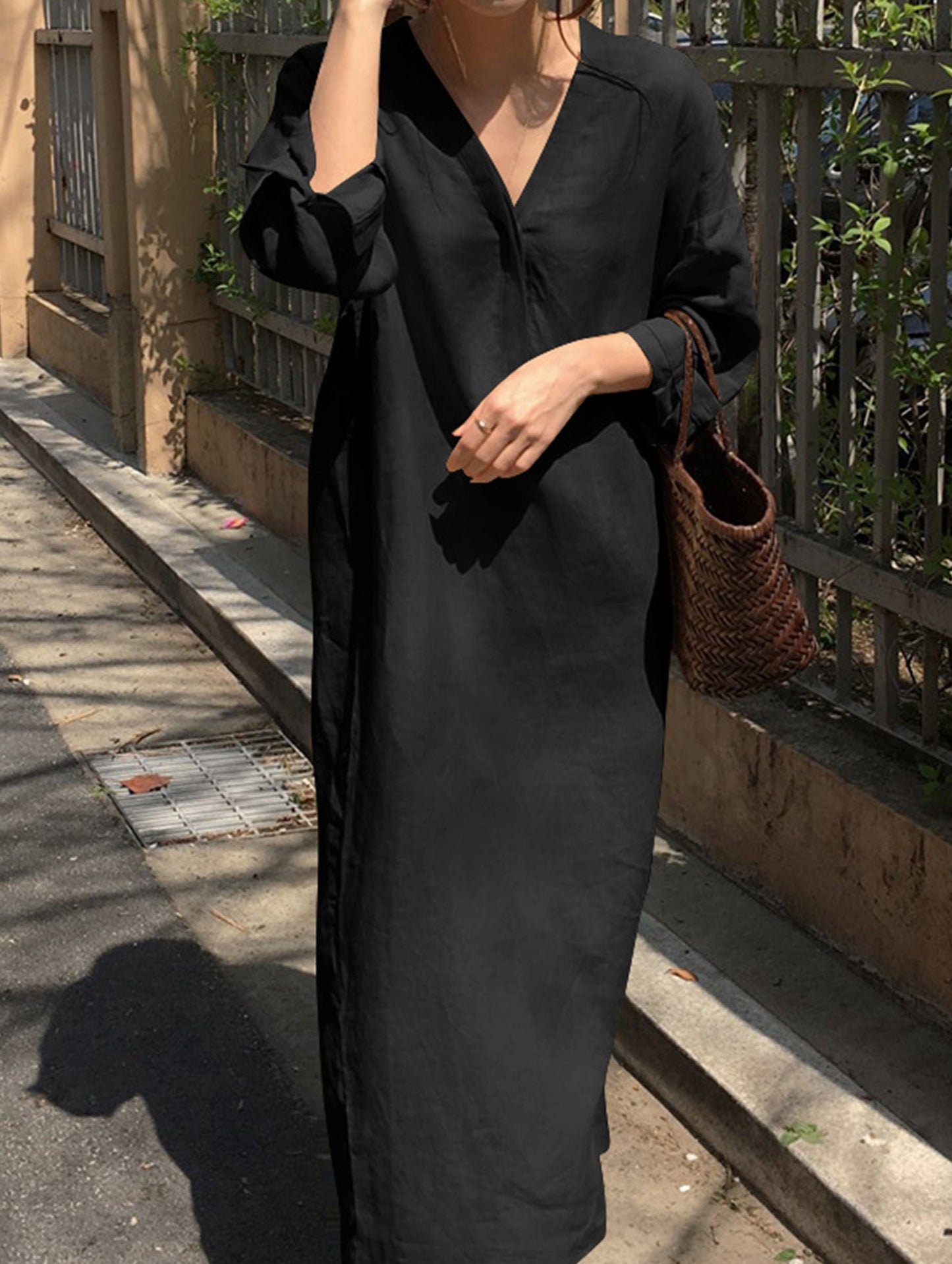 Casual long-sleeved robes and dresses