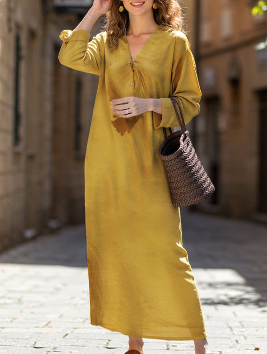 Casual long-sleeved robes and dresses
