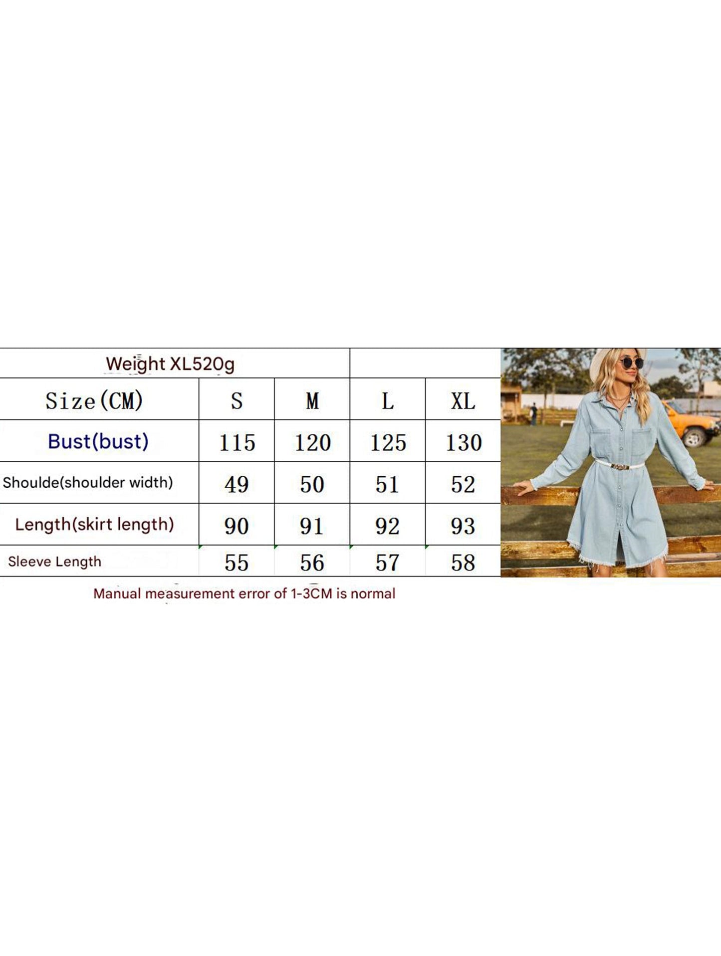 Vintage washed denim loose raw edge dress