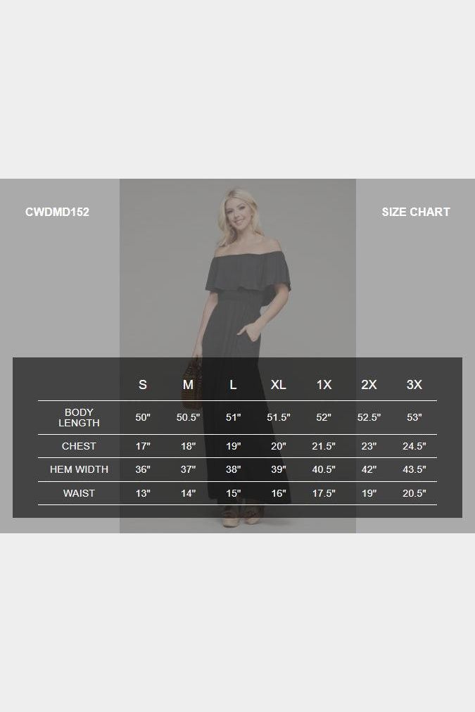 LAYERED OFF THE SHOULDER MAXI DRESS - Doublju