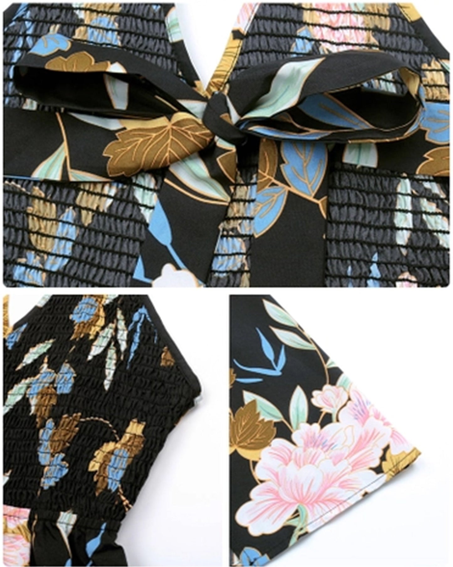 HALTER DRESS WITH SPLIT HALTER