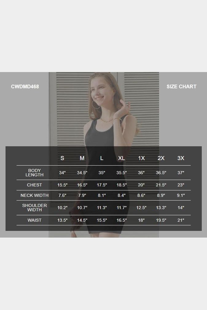 R NECK SLEEVLESS CAUSAL EASY MIDI DRESS - Doublju