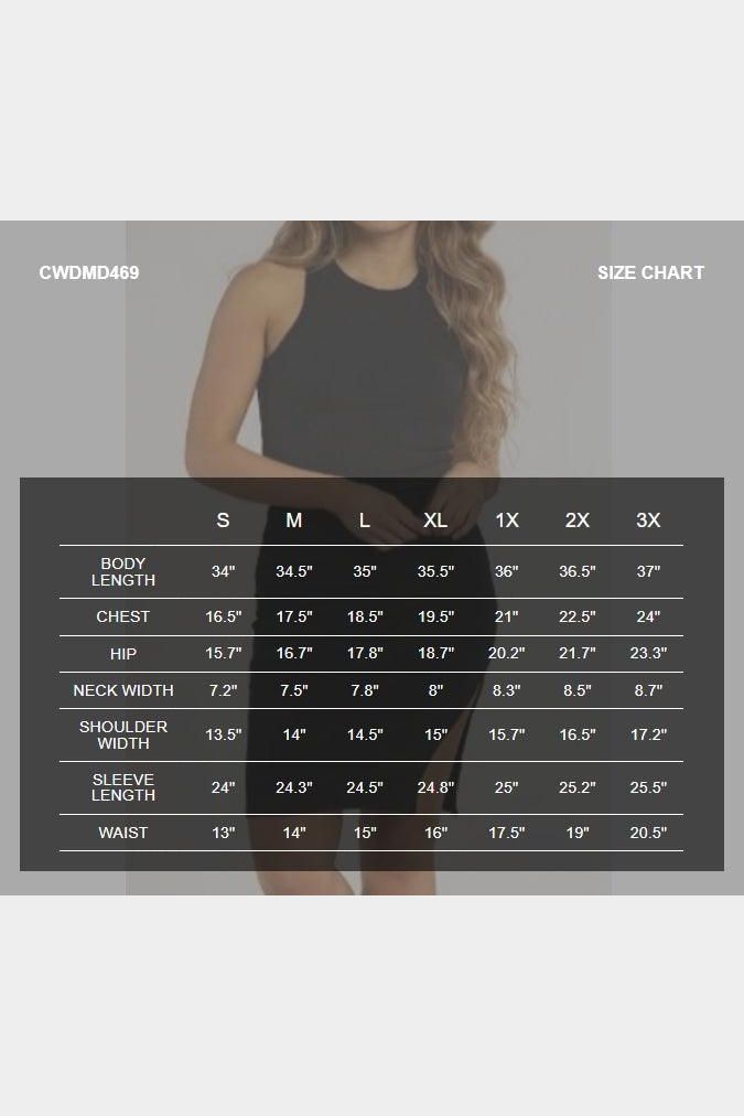 ROUND NECK BODYCON SIDE SIT HEM MIDI DRESS - Doublju