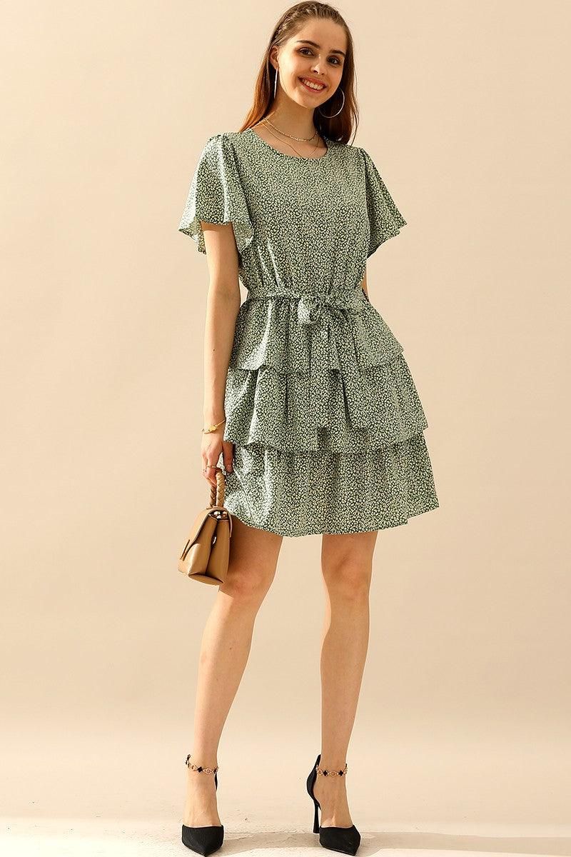 LAYERED CAKE SHORT DRESS - Doublju