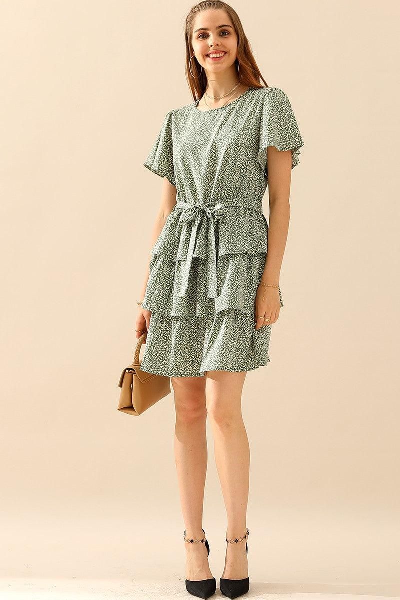 LAYERED CAKE SHORT DRESS - Doublju