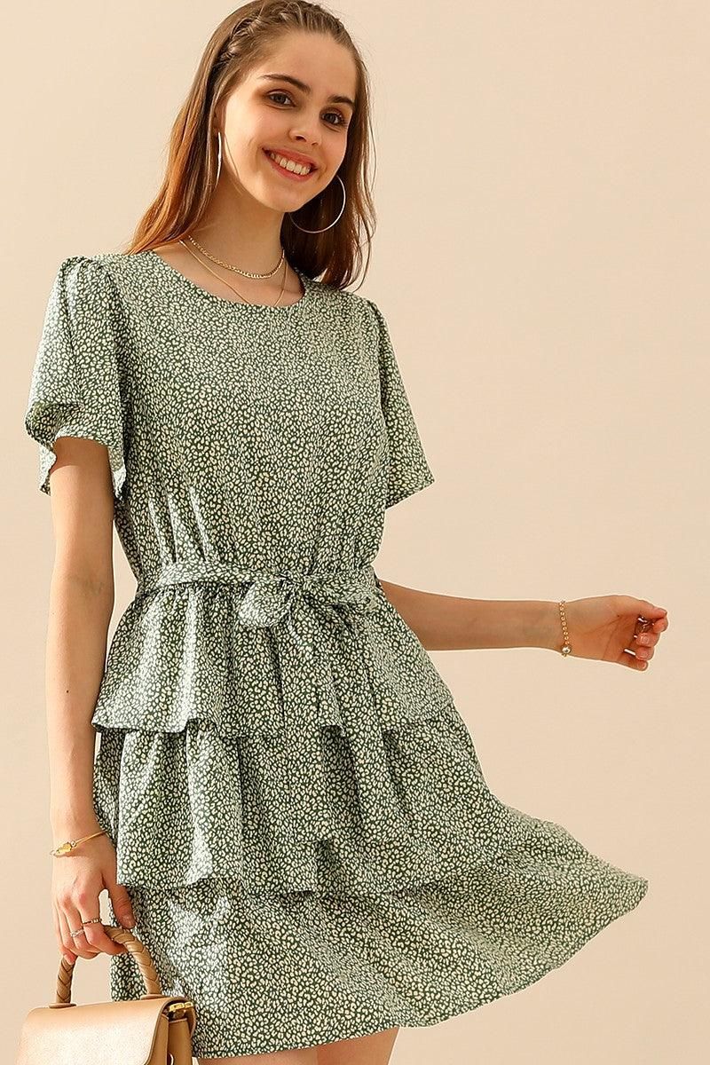 LAYERED CAKE SHORT DRESS - Doublju