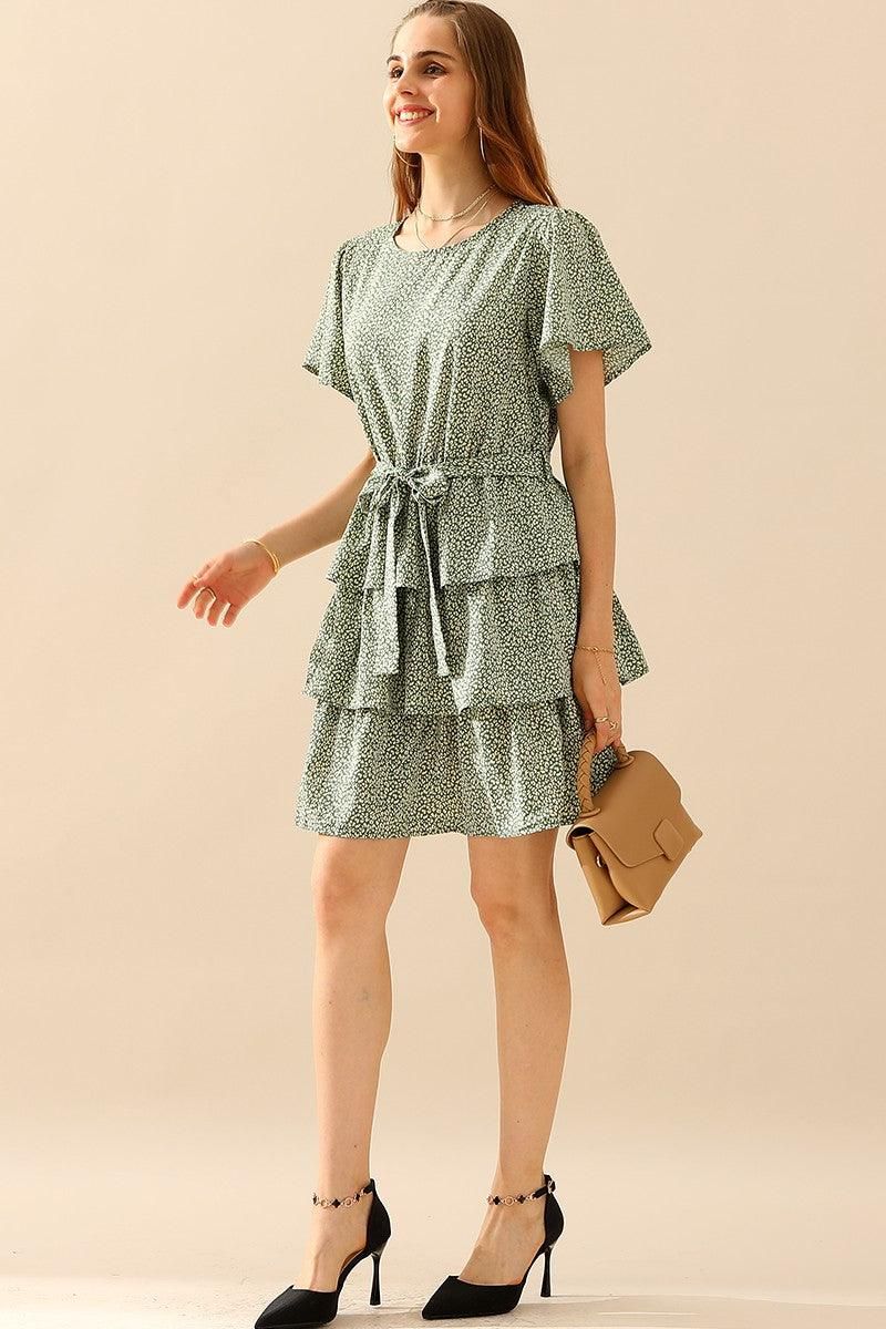 LAYERED CAKE SHORT DRESS - Doublju