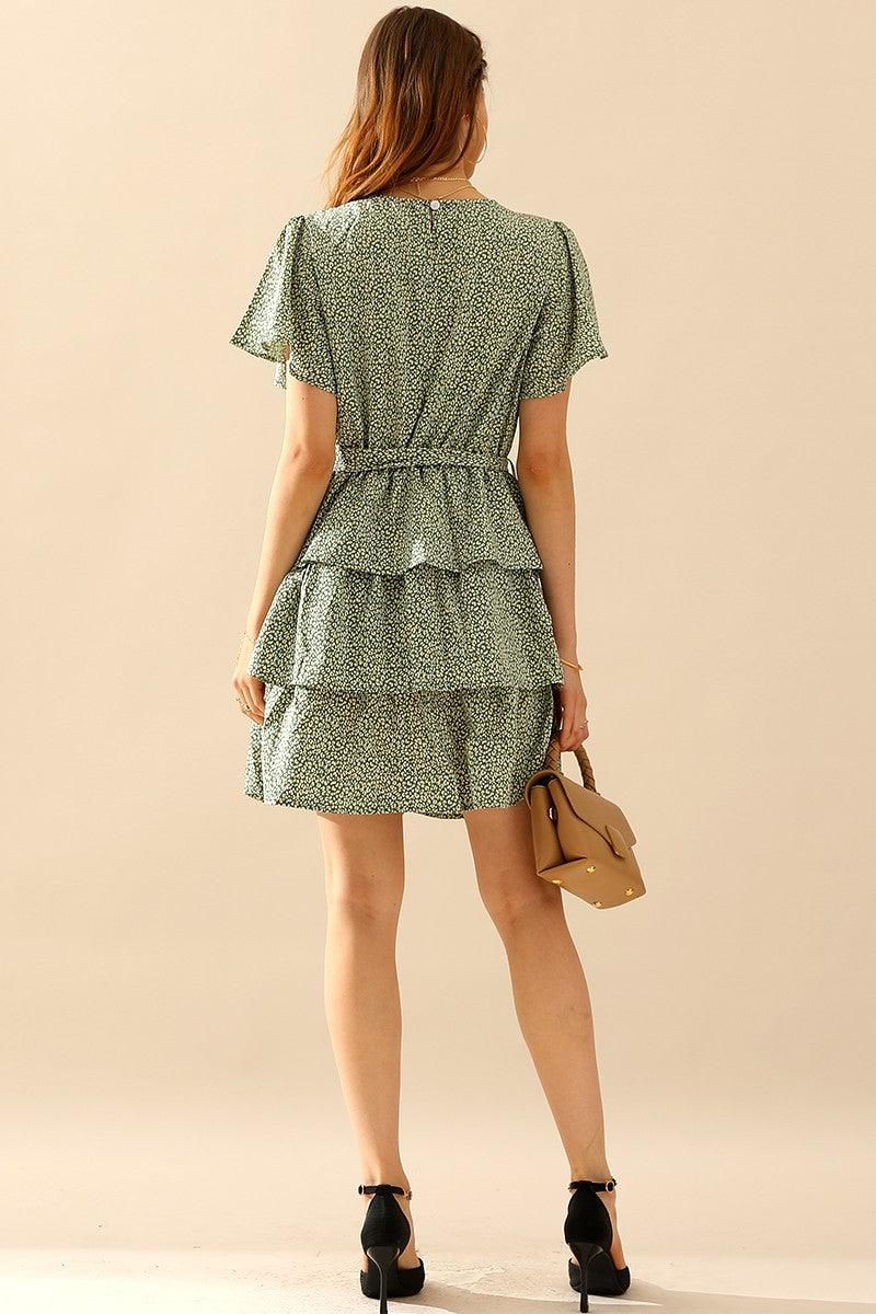 LAYERED CAKE SHORT DRESS - Doublju