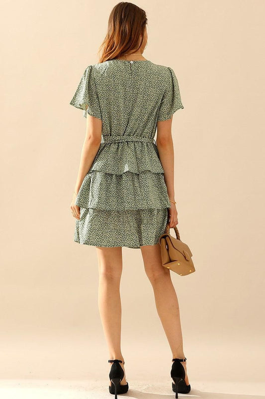 LAYERED CAKE SHORT DRESS - Doublju