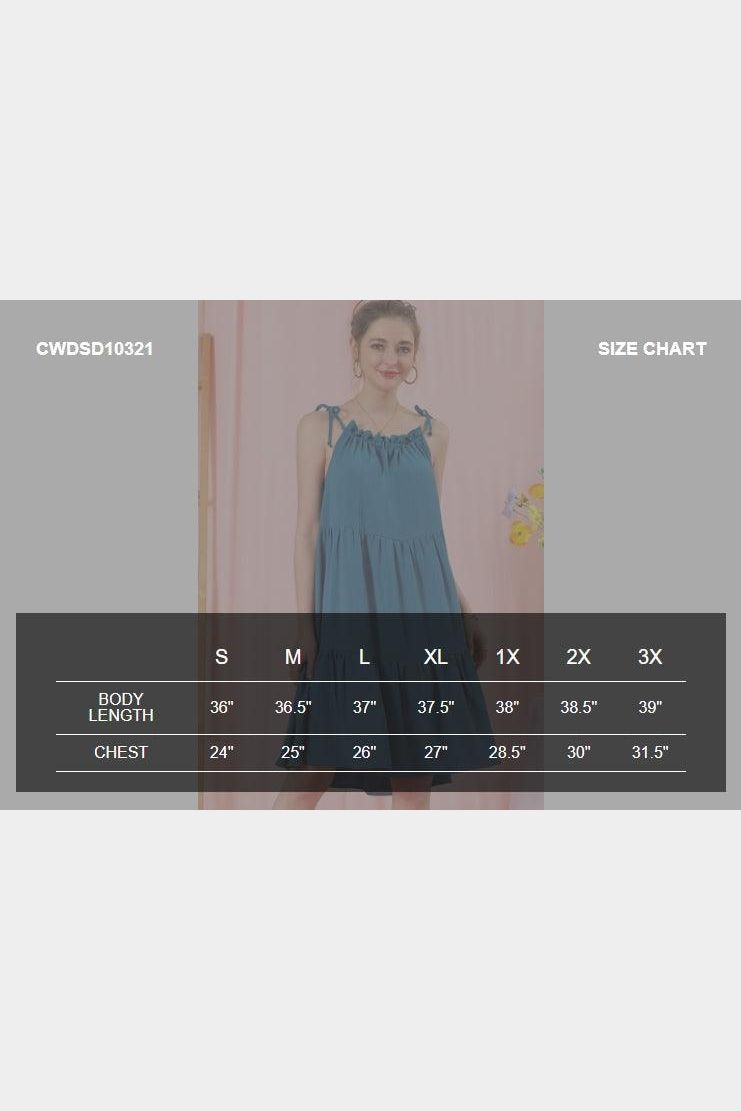 SHOULDER BOW TIE PRAIRIE DRESS - Doublju