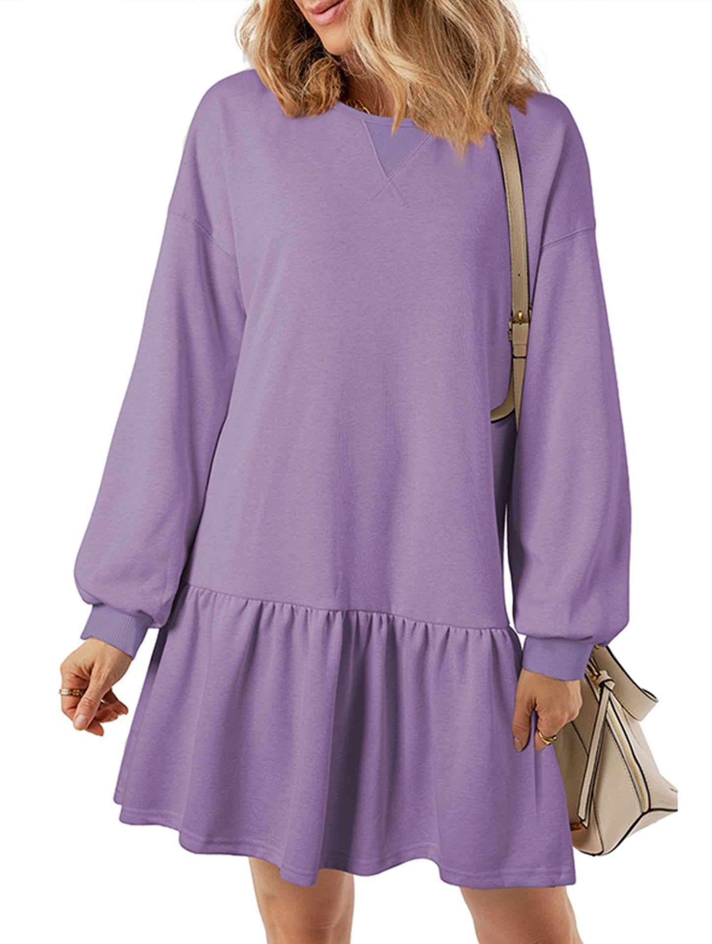 Long-sleeved sweatshirt dress