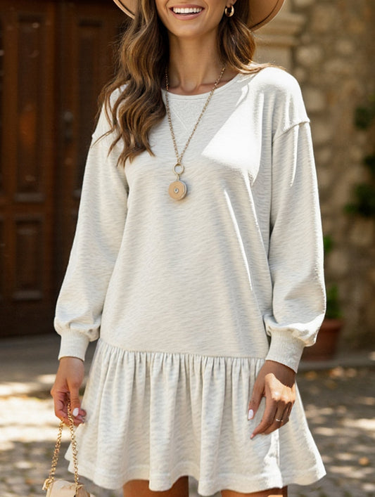 Long-sleeved sweatshirt dress