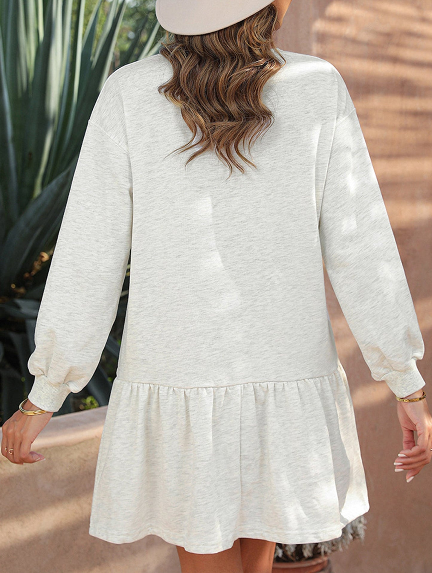Long-sleeved sweatshirt dress