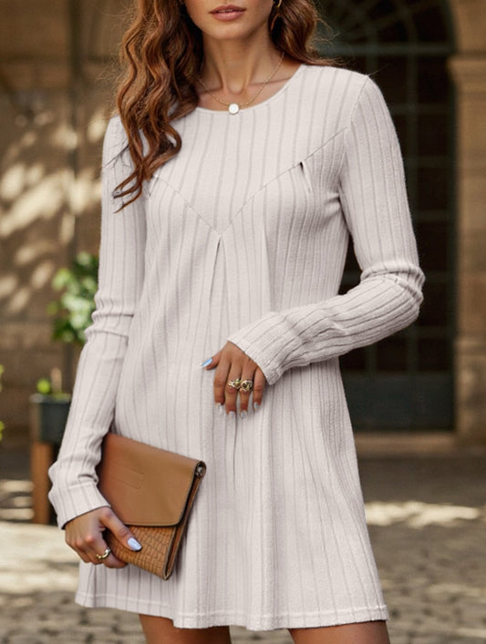 Pleated patchwork dress