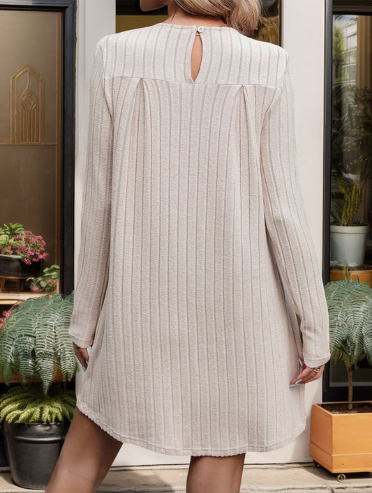 Pleated patchwork dress