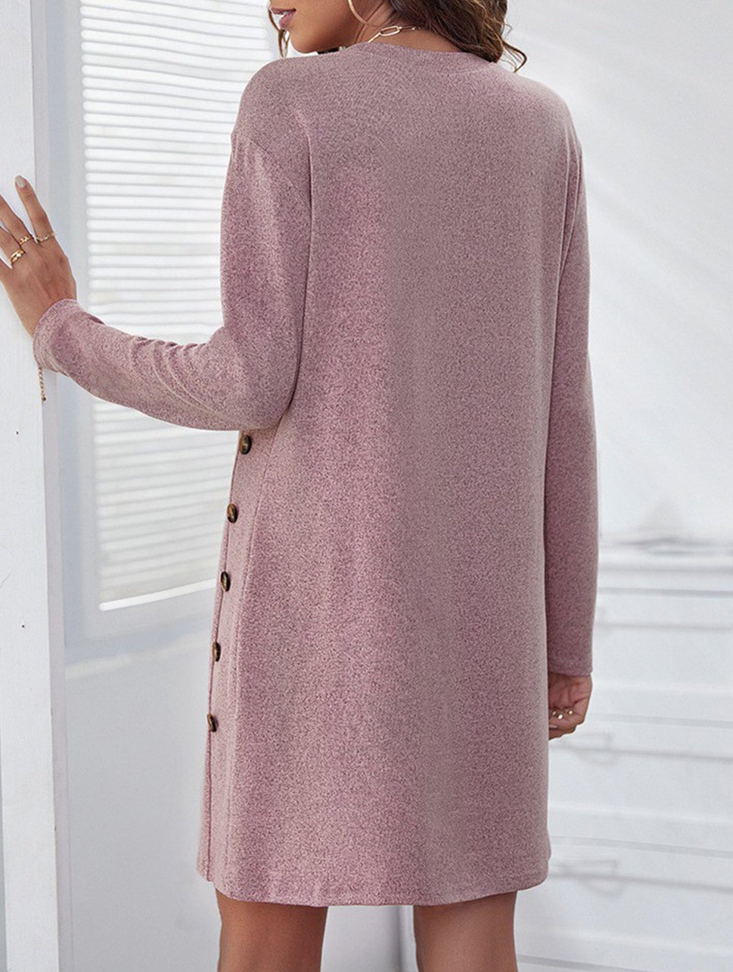 Loose casual round neck short dress