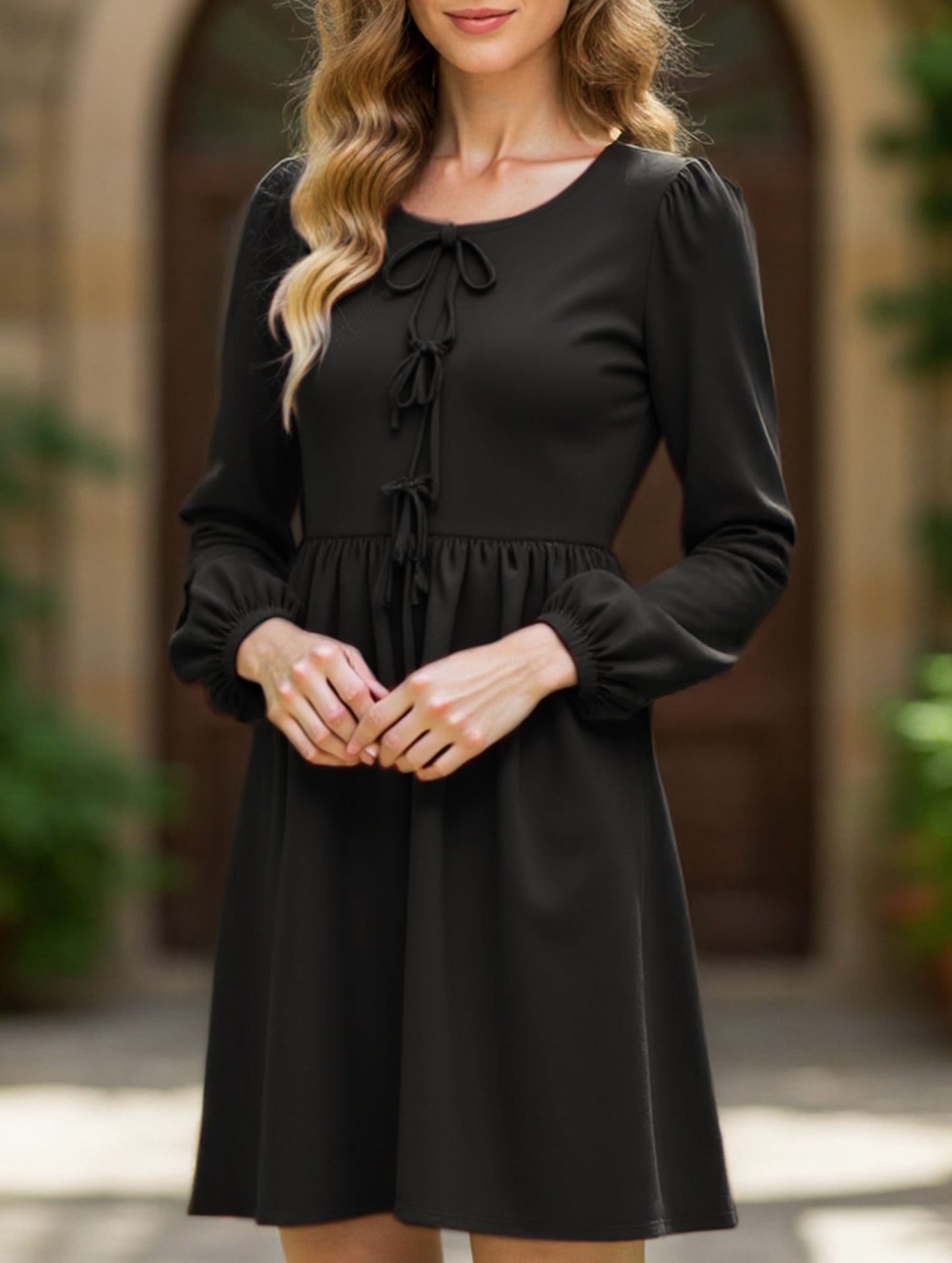 Stylish and comfortable lace-up dress