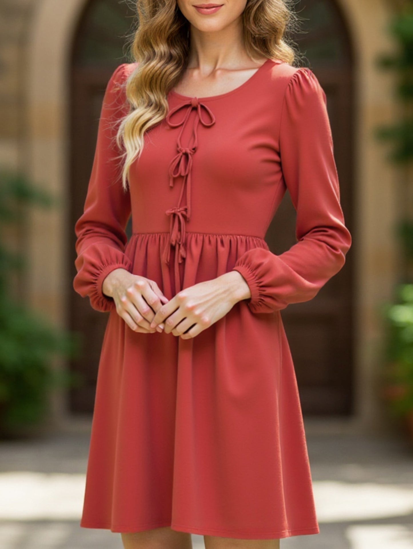 Stylish and comfortable lace-up dress