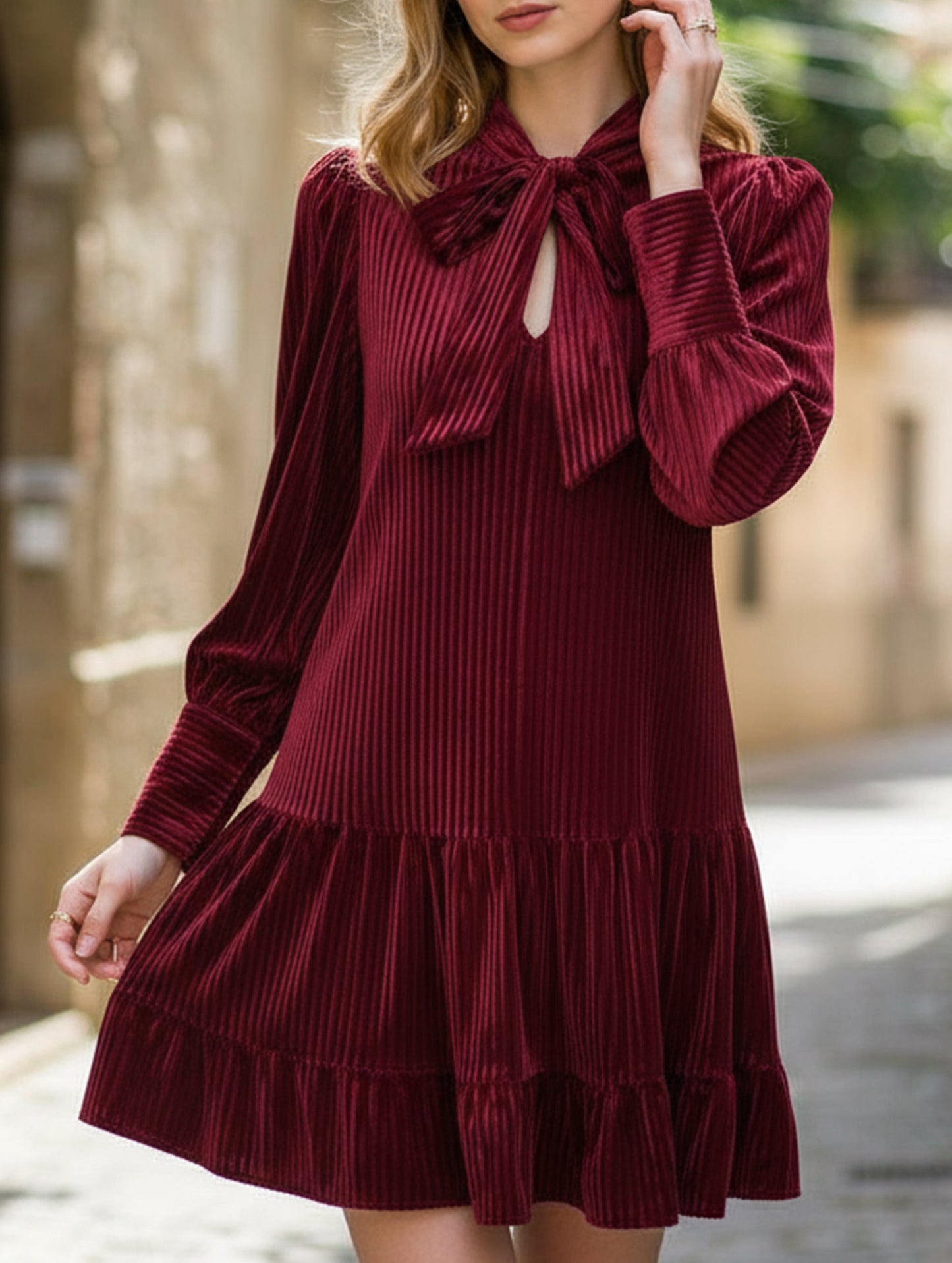 Retro hot sale velvet short dress